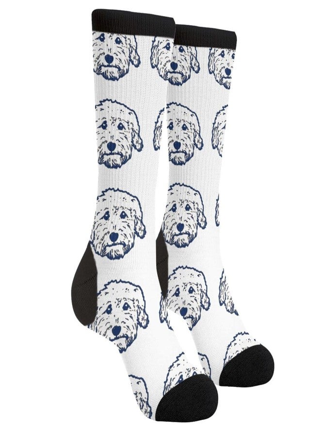 AIMASTZ Cute Goldendoodle Unisex Funny Novelty Socks, Funky Crazy Cool Crew Dress Socks - Image 1